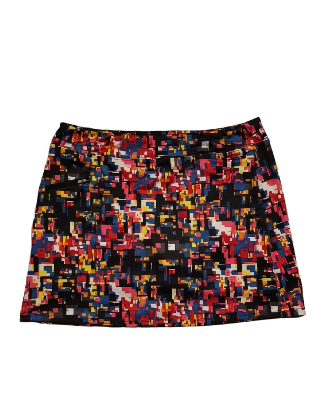 RYANDREW RAD Multicolor Abstract Print Mini Golf Tennis Sport Skirt Skort XL